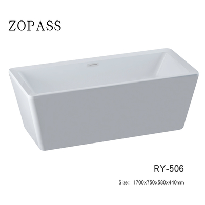 오래가는 아크릴 광장 자유 직립형 목욕통 3D 모델 더 큰 공간